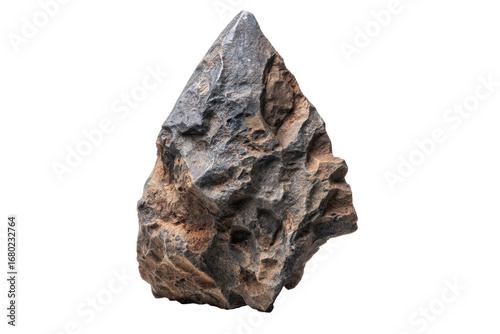 Primitive Stone Handaxe on Transparent Background
