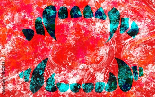 abstract watercolor on fangs