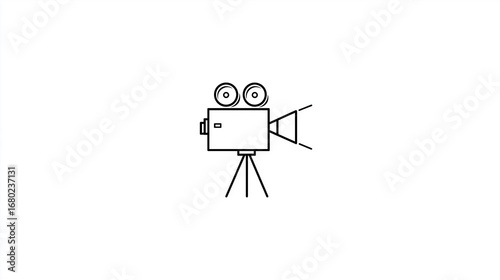 Movie Camera Icon for Film & Media Themes