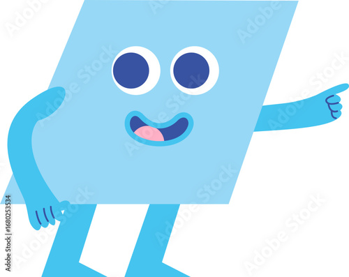 Cute Abstract Geometric Character Element