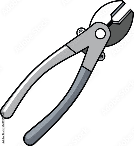 Silver Pliers Grip Tool on Transparent Background