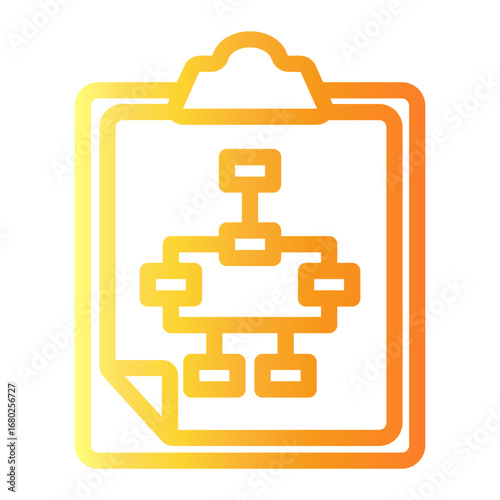 project plan Line Gradient Icon