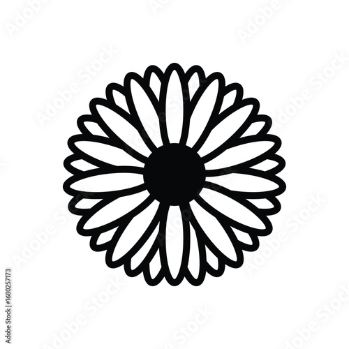 Black solid icon for aster