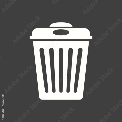 Bin icon indicating deletion or removal of items from a digital space or physical trash receptacle