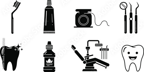 Dental Care and Hygiene Icons