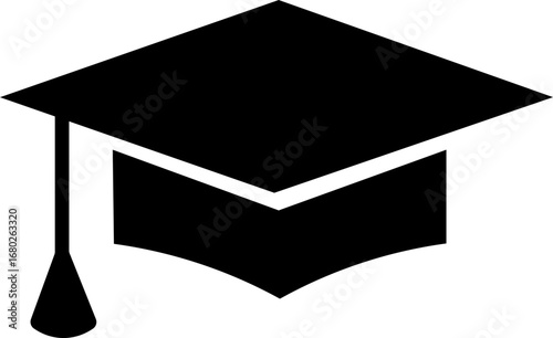 graduation cap and diploma icon symbol Flat vector illustration for graphic and web design. graduation cap icon vector
