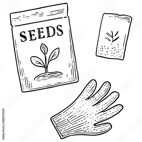 Seed Packets with Glove