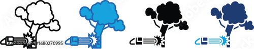Cutting down trees multi - style icon