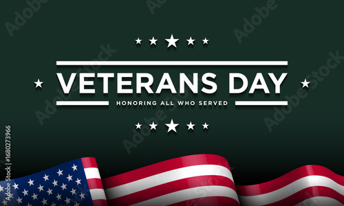 Veterans Day background design for greeting card, poster, or banner.