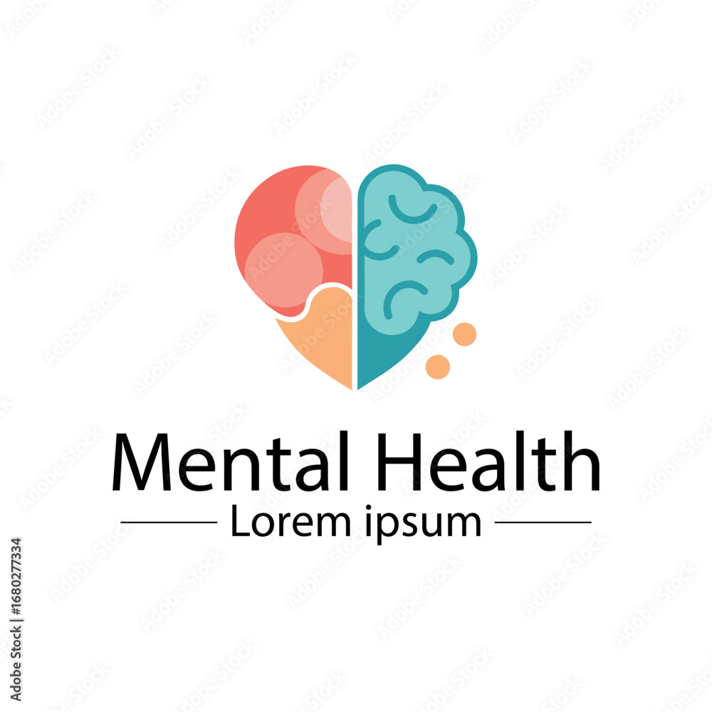 Obraz premium Mental health logo