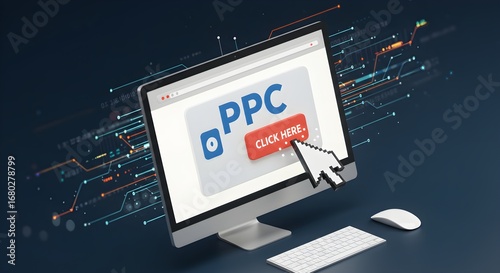Computer monitor with ppc advertisement