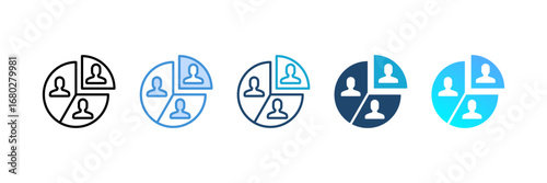 Customer Segmentation icon set multiple style collection