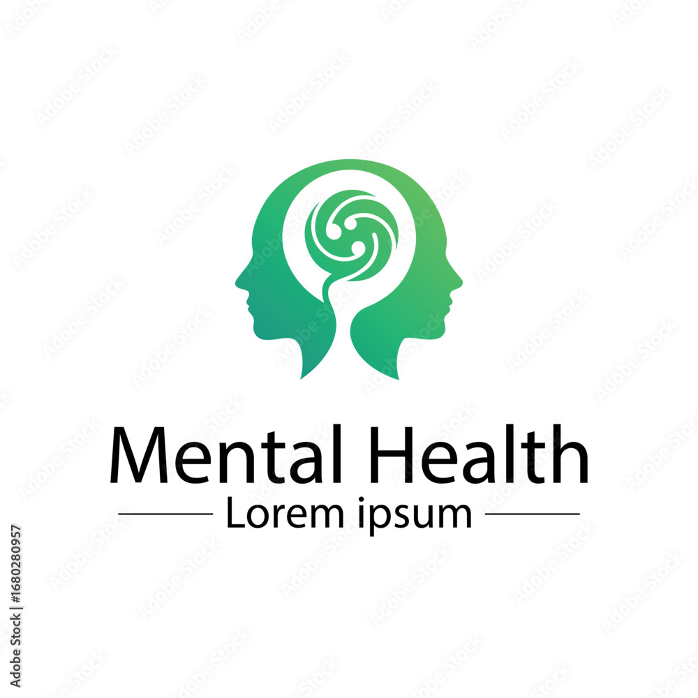 Obraz premium Mental health logo