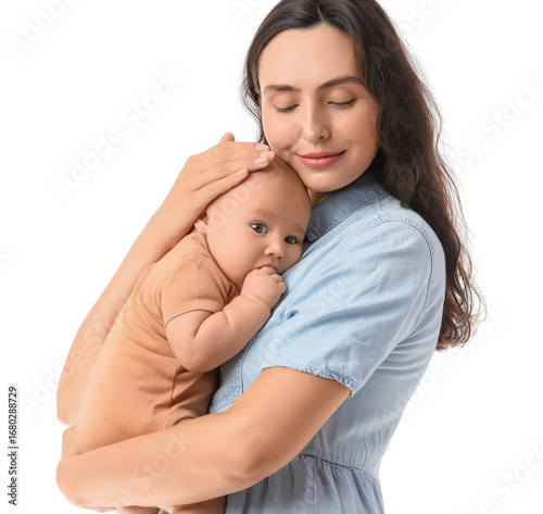 Happy mother with her littl...