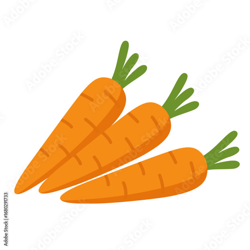 Fresh orange carrots with green tops, perfect for healthy cooking, salads, soups, and nutritious vegetable dishes.
