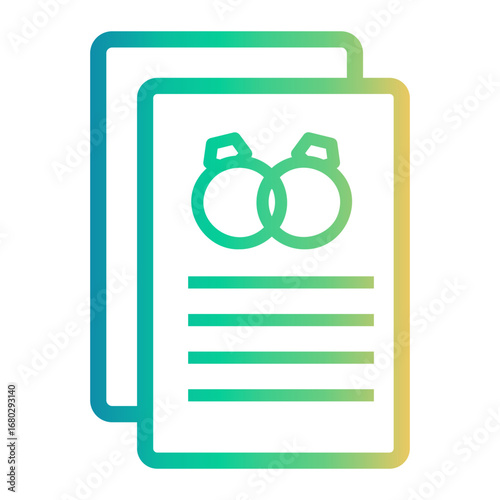 contract Line Gradient Icon