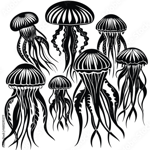 vector illustration of mushrooms
