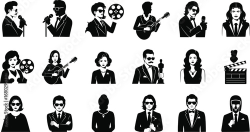 Entertainment Icons: A Collection of Music and Film Personalities"