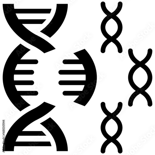 Genetic mutation icon for cancer diagnosis, website, application, printing, document, poster design, etc