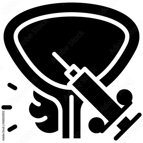 Prostate biopsy icon for cancer diagnosis, website, application, printing, document, poster design, etc