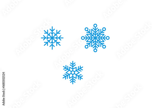 シンプルな雪の結晶ベクターイラスト