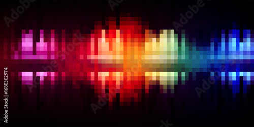 Abstract Digital EQ Equalizer. Sound Wave Design Element. Speaking Sound Wave Vector Illustration. Eps10