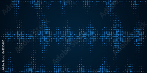 Sound wave equalizer. Abstract technology background. Vector Illustration