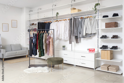 Interior of boutique with s...