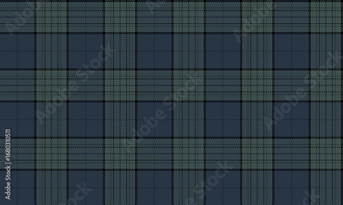 This seamless plaid pattern in blue, green, and black creates a classic and cool look. Perfect for designing clothes, skirts, pants, or dresses that require simplicity yet uniqueness from every angle.