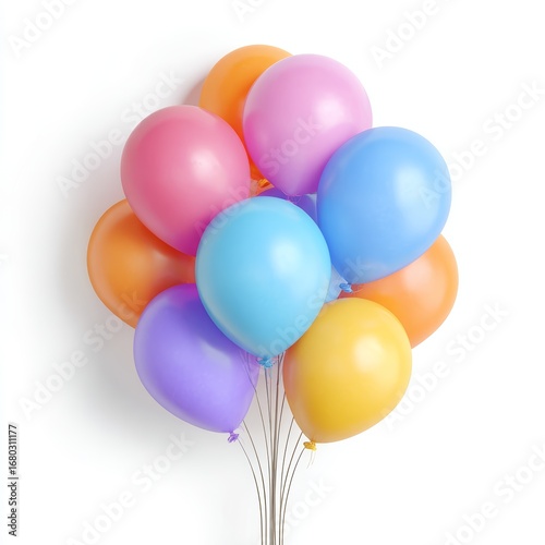 Wallpaper Mural Colorful balloons floating in air celebration event studio background joyful atmosphere Torontodigital.ca