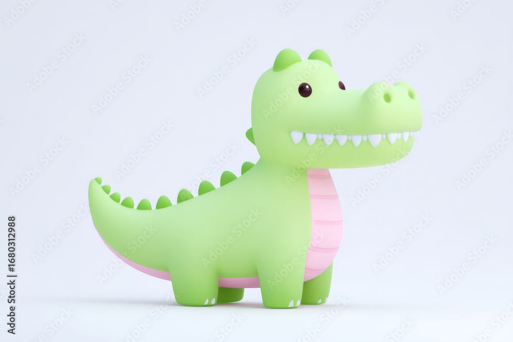 Naklejka premium Cartoon crocodile toy