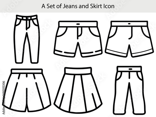Denim trousers pleated skirts denim shorts clothing apparel