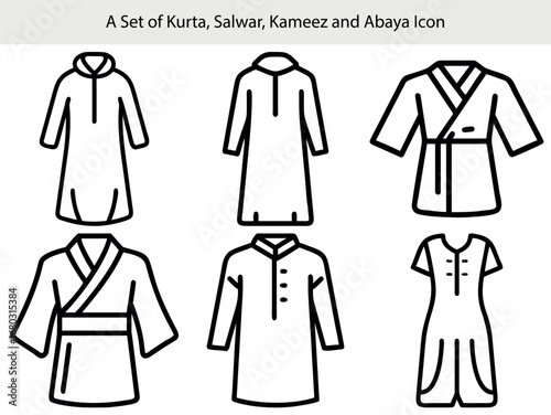 Kurta Salwar Kameez Abaya Outfits Icons traditional clothing