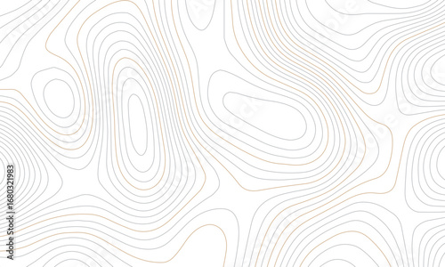 Abstract wavy topographic line background. Seamless pattern and banner design. Modern and dynamic feel to topographic mapping vector illustration.