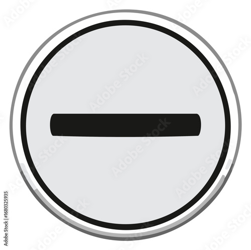 Simple Stop Sign with Horizontal Bar