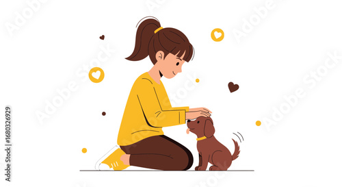 Affectionate Moment Between Person And Dog Demonstrating Friendship And Loyalty