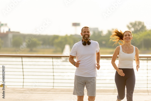 Running enthusiasts enjoy a...