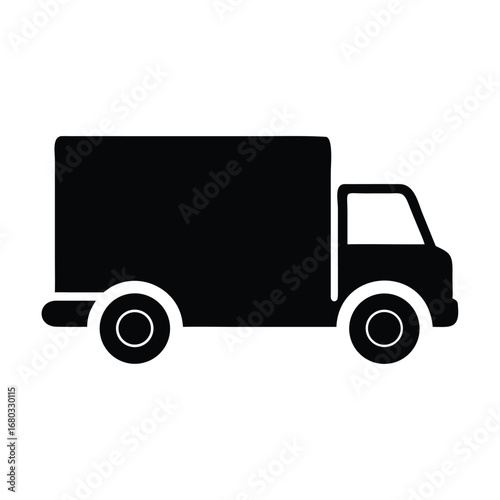 delivery truck isolated on white