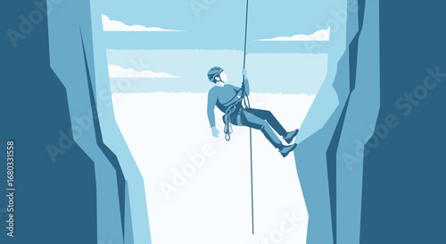 Ascending The Heights: A Courageous Climber's Descent And The Majestic Mountain's Embrace