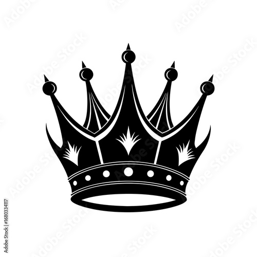 crown royalty  leadership vector silhouette 