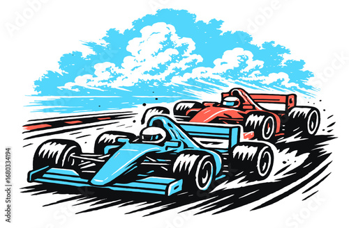 Super sports racing car. Automobile speed race poster. Race car racing. Racing club Illustration. Sports car drifting. Racing Team Design. Super Car Racing Illustration Design. Fast wheels challenge.