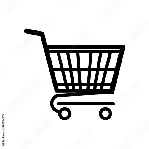 e commerce shopping cart icon vector isolated 