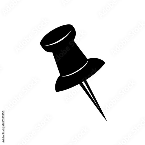 pin tack  mark vector silhouette 