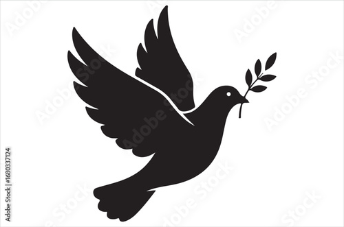 Birds silhouette vector file bundle isolated on white background, Romantic Bird Silhouette Vector Bundle, Lovebirds, Doves, Hearts, Wedding Birds, illustration, icon, retro.