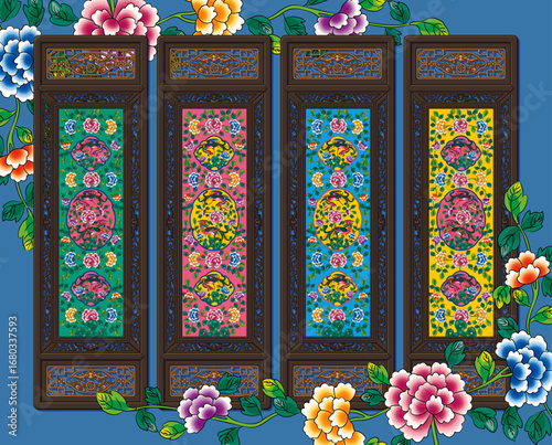 Nyonya Phoenix Wall Panel Illustration