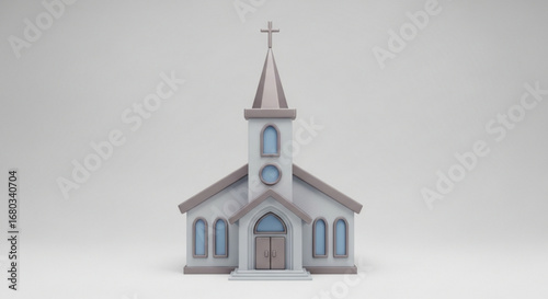 Beautiful church building vector illustration for christian worship and religious community center design needs