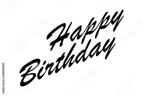 HAPPY BIRTHDAY - Happy Birthday（誕生日おめでとう）の文字の、よく目立つロゴマーク
