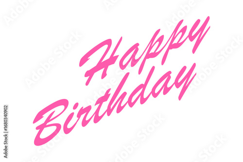 HAPPY BIRTHDAY - Happy Birthday（誕生日おめでとう）の文字の、よく目立つロゴマーク

