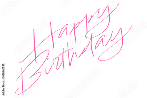 HAPPY BIRTHDAY - Happy Birthday（誕生日おめでとう）の文字の、よく目立つロゴマーク
