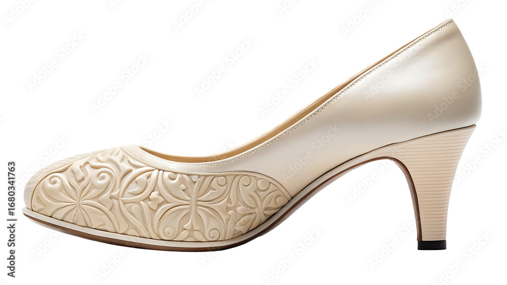 Fototapeta premium High heel shoe with sole detail transparent background